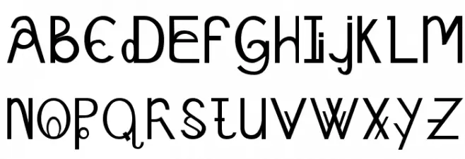 Schizcase Font UPPERCASE
