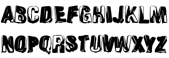 Schizoid Personality Font LOWERCASE