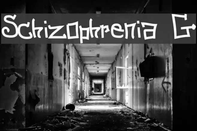 Schizophrenia G Font examples