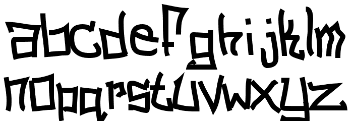 Schizophrenia G Font LOWERCASE