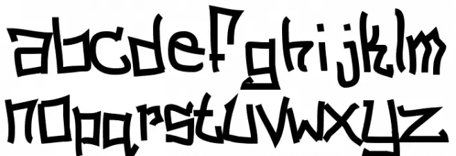 Schizophrenia G Schriftart Kleinbuchstaben