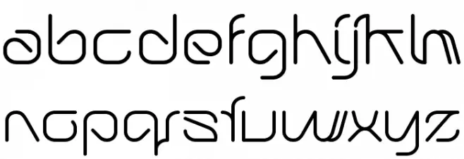 Schlangen schriftas Schriftart Kleinbuchstaben