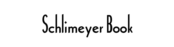 Schlimeyer Book  免费字体下载