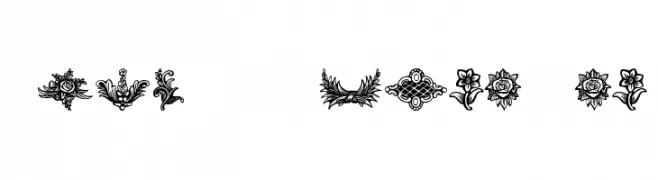Schluss-Vignetten  Frei Schriftart Herunterladen