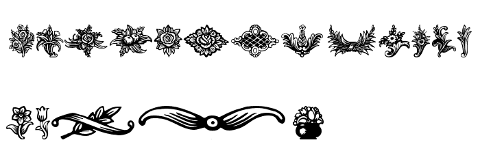 Schluss-Vignetten Font LOWERCASE