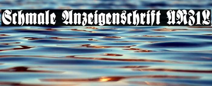 Schmale Anzeigenschrift UNZ1L Font examples