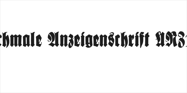 Schmale Anzeigenschrift UNZ1L Logo