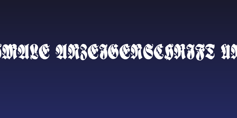 Schmale Anzeigenschrift UNZ1L Social Header