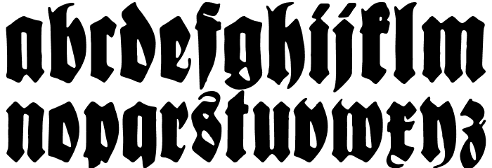 Schmale Anzeigenschrift UNZ1L Font LOWERCASE