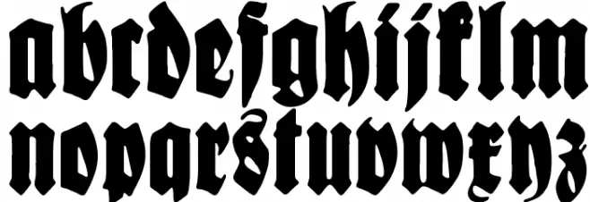 Schmale Anzeigenschrift Zier フォント 小文字