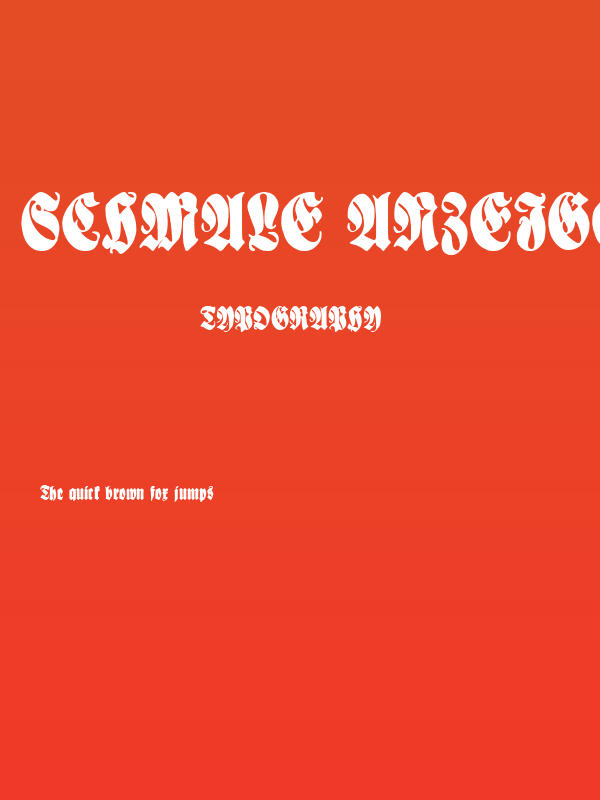 Schmale Anzeigenschrift Poster