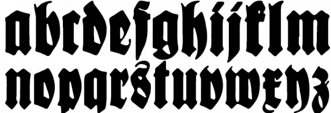 Schmale Anzeigenschrift フォント 小文字