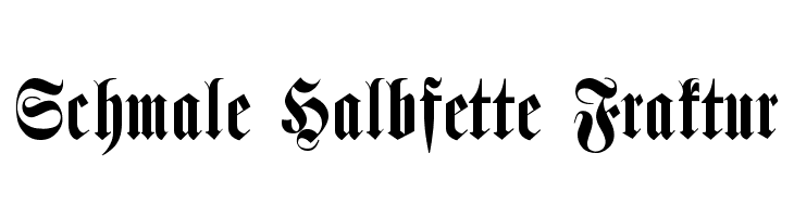 Schmale Halbfette Fraktur Caratteri