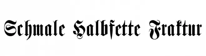 Schmale Halbfette Fraktur  Frei Schriftart Herunterladen