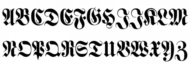 Schmale Halbfette Fraktur Fonte MAIÚSCULAS
