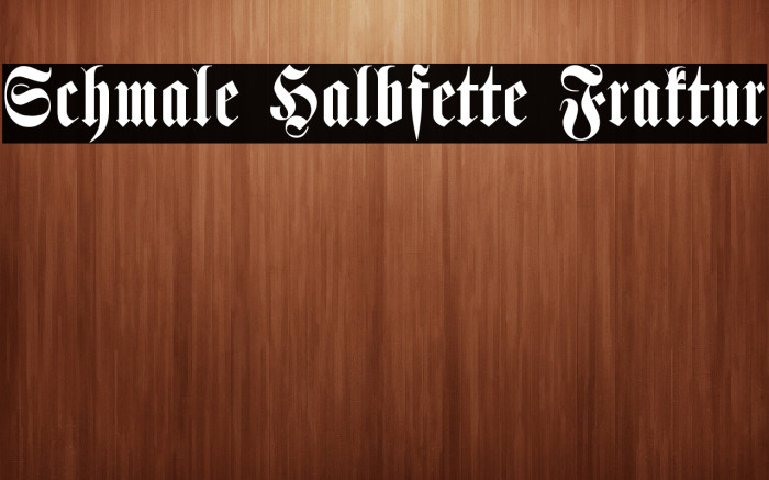 Schmale Halbfette Fraktur Example 3