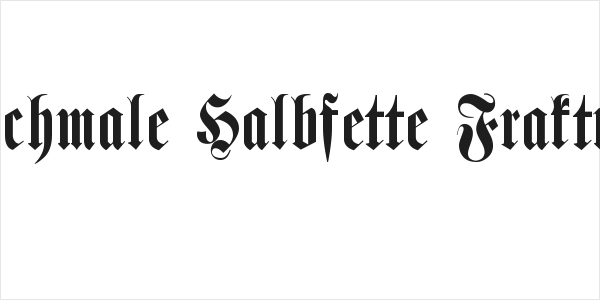 Schmale Halbfette Fraktur Logo