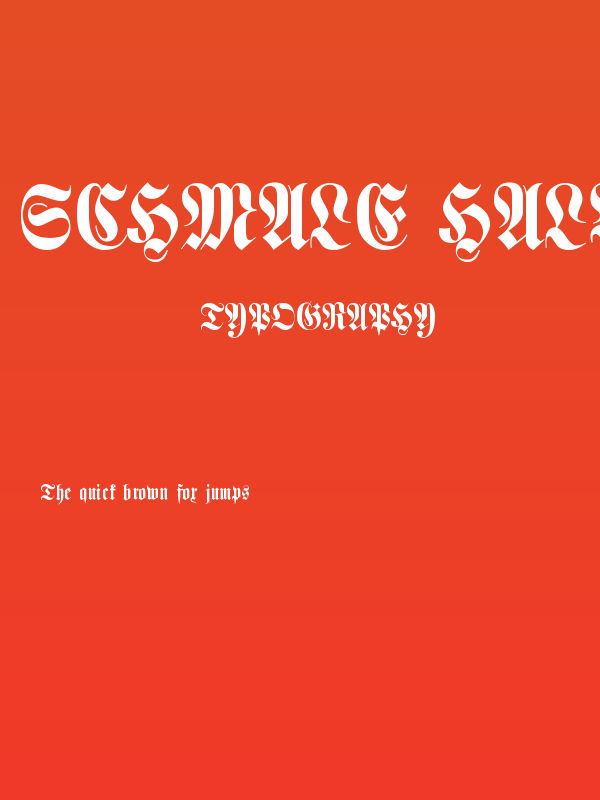 Schmale Halbfette Fraktur Poster