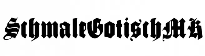 SchmaleGotischMK  Frei Schriftart Herunterladen