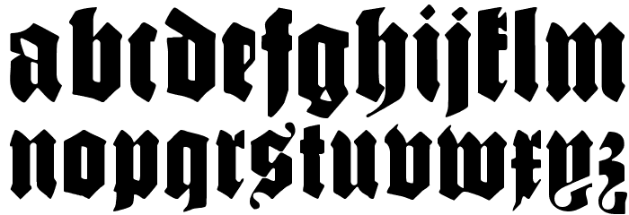 SchmaleGotischMK Font LOWERCASE