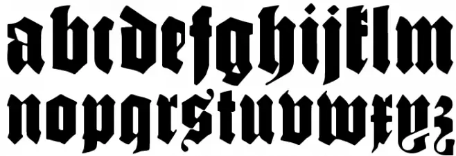 SchmaleGotischMK Polices MINUSCULES