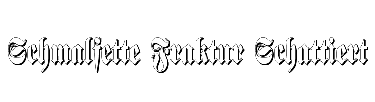 Schmalfette Fraktur Schattiert Font