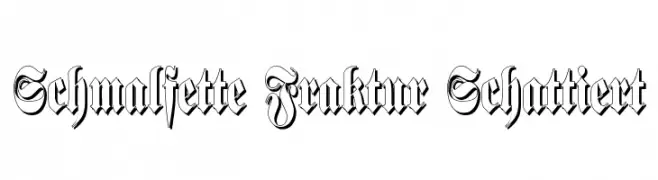 Schmalfette Fraktur Schattiert  免费字体下载