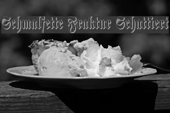 Schmalfette Fraktur Schattiert Font examples