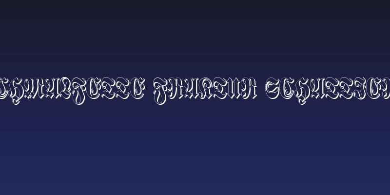 Schmalfette Fraktur Schattiert Social Header