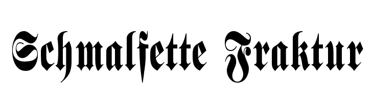 Schmalfette Fraktur  免费字体下载