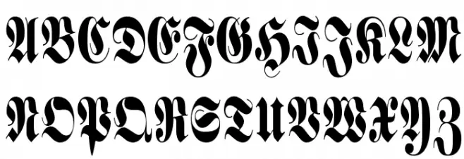 Schmalfette Fraktur Шрифта ВЕРХНИЙ