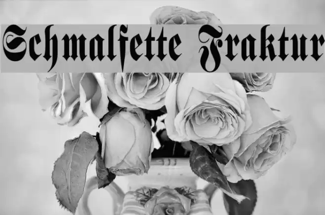 Schmalfette Fraktur Font examples