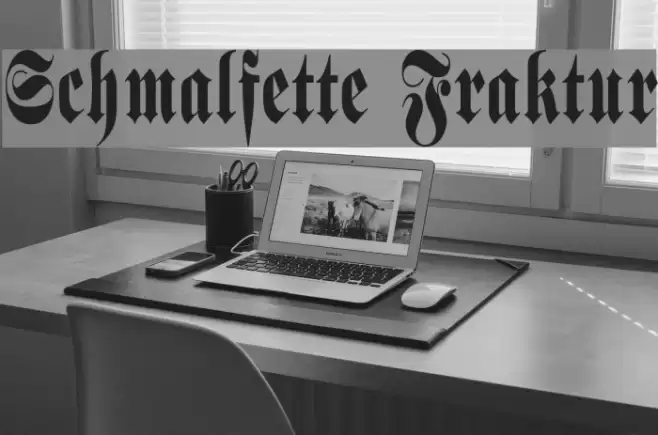 Schmalfette Fraktur Font examples