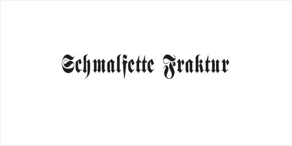 Schmalfette Fraktur Logo