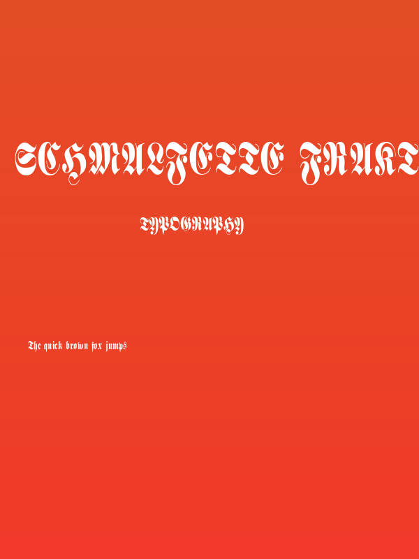 Schmalfette Fraktur Poster