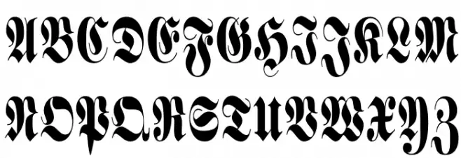 SchmalfetteFraktur Font Litere mari