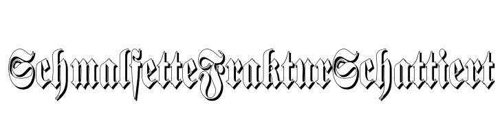 SchmalfetteFrakturSchattiert  Frei Schriftart Herunterladen