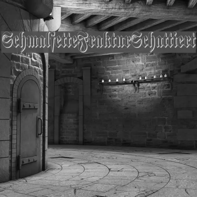 SchmalfetteFrakturSchattiert Font examples