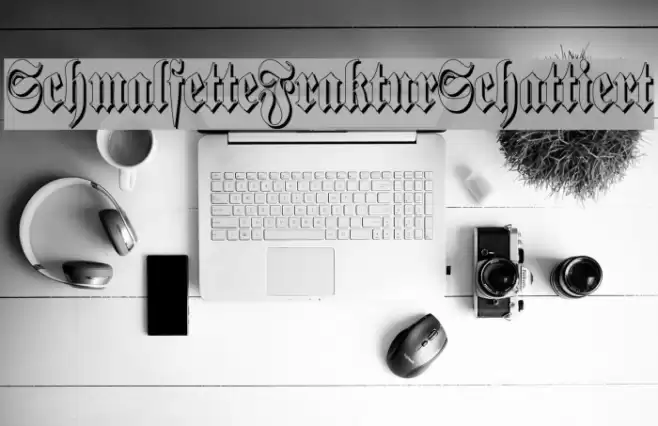 SchmalfetteFrakturSchattiert Font examples