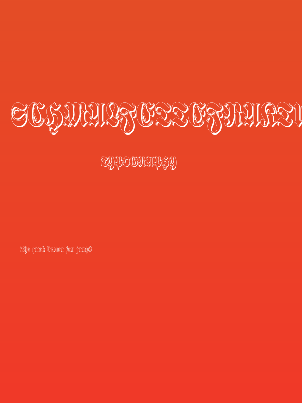 SchmalfetteFrakturSchattiert Poster