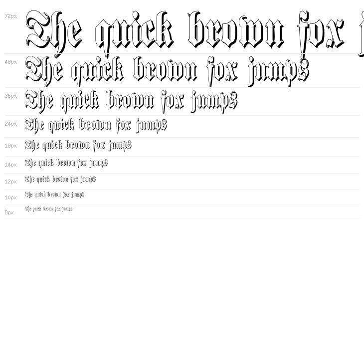 SchmalfetteFrakturSchattiert Waterfall