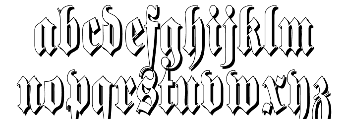 SchmalfetteFrakturSchattiert Font LOWERCASE