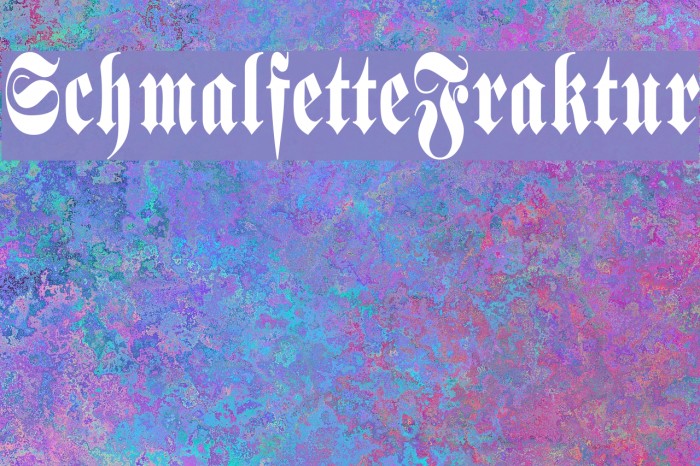 SchmalfetteFraktur Font examples