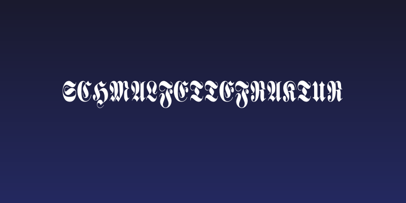 SchmalfetteFraktur Social Header