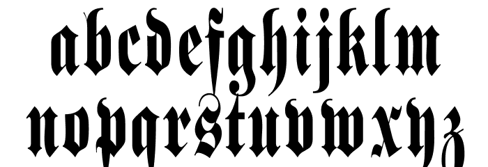 SchmalfetteFraktur Font LOWERCASE