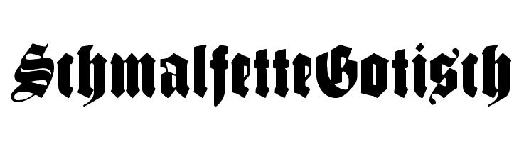SchmalfetteGotisch  Frei Schriftart Herunterladen