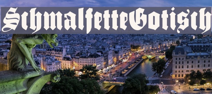 SchmalfetteGotisch Font examples