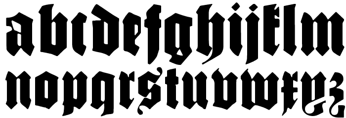 SchmalfetteGotisch Font LOWERCASE