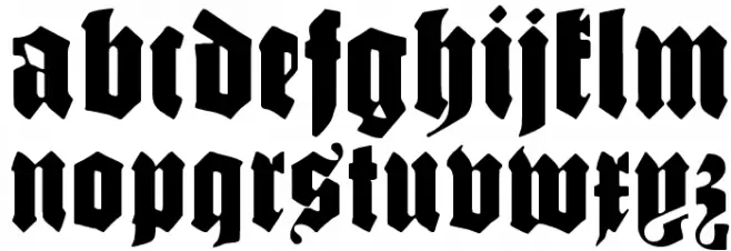 SchmalfetteGotisch 字体 小写