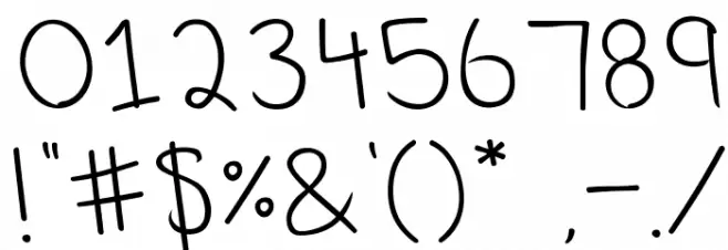 Schmitacular! Font OTHER CHARS